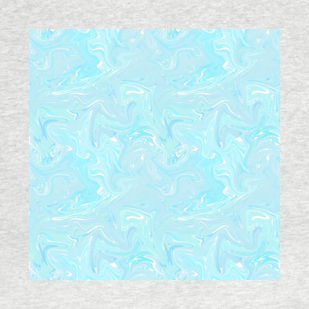 Pastel Blue Silk Marble - Digital Liquid Paint by GenAumonier